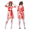 XYYEA Halloween Cosplay Nurse Mary Adult Scary Bloody Zombie Doctor Costume Party