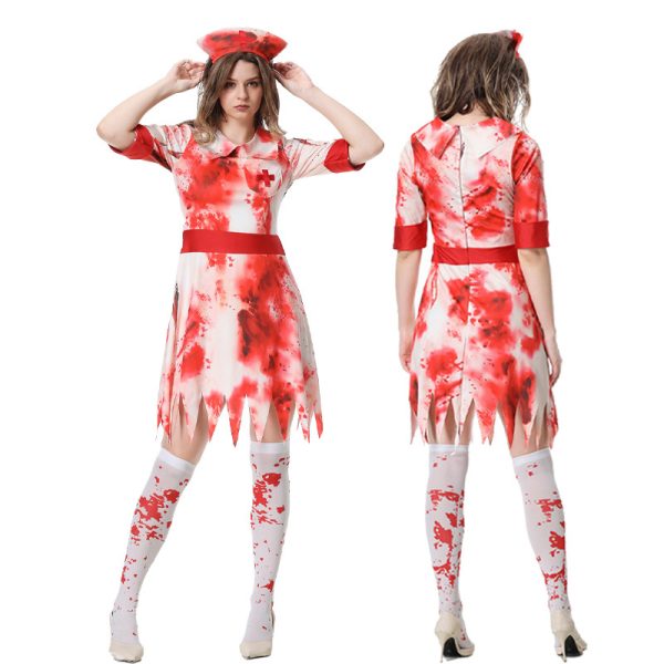 1 (4) Nurse Mary Bloody Zombie Costume