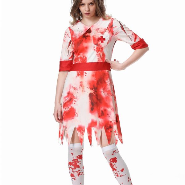 1 (7) Nurse Mary Bloody Zombie Costume