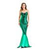 Halloween Costumes Colorful Mermaid Sequin Princess Dress Fishtail Cosplay Mermaid Skirt Kit Adult