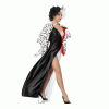 XYYEA Halloween Cruella Spotted Dog Cosplay Halloween Costume Witch Uniform Costume