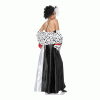 XYYEA Halloween Cruella Spotted Dog Cosplay Halloween Costume Witch Uniform Costume