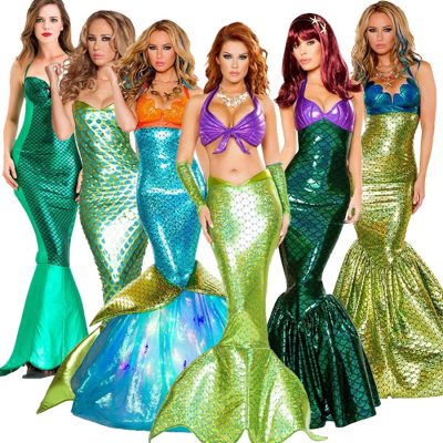Colorful Mermaid Sequin Princess Dress