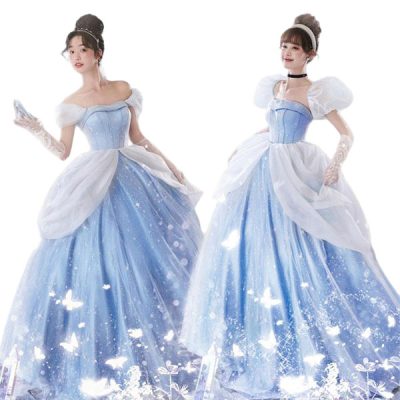 Adult Yellow Beast Princess Belle Costume Halloween Cosplay Masquerade Bell Court Queen Roles Sui